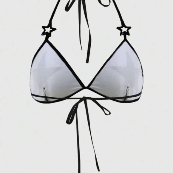 Starry Night Black and Gray Lingerie Set - Picture 3 of 11